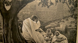 Jesus weeping over Jerusalem